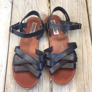 Steve Madden Women’s Black Strap Sandals Size 6M